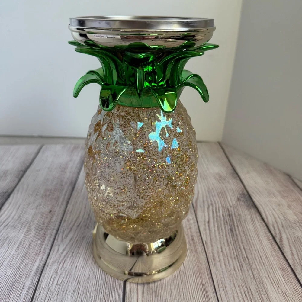 Bath & Body Works 3 Wick Candle Holder Pineapple Water Globe - Picture 2 of 7